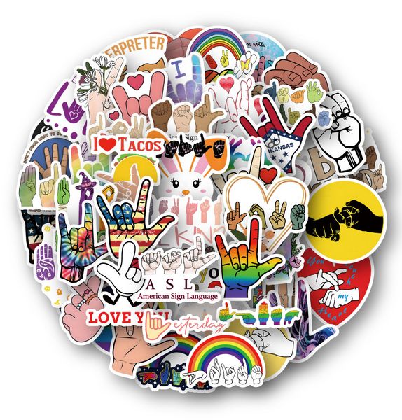 50pcs sign language skateboard stickers for car baby helmet pencil case diary phone lapplanner decoration book album kids toys diy asl decal
50pcs sign language skateboard stickers for car baby helmet pencil case diary phone lapplanner decoration book album kids toys diy asl decal