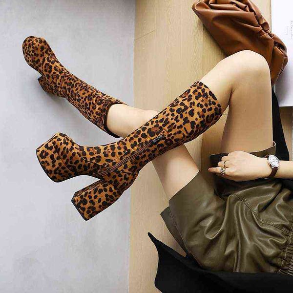 boot fashion print leopard designer autumn winter microfiber shoe woman knee high heel thick platform snow 220805, Black
boot fashion print leopard designer autumn winter microfiber shoe woman knee high heel thick platform snow 220805, Black