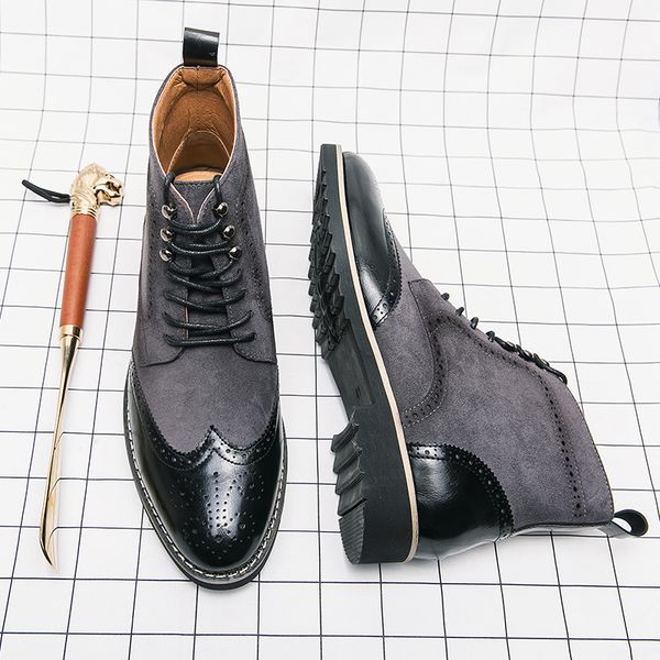 martin boots grey autumn 2022 lightweight breathable wear-resistant non slip soft sole lace up business trend, Black
martin boots grey autumn 2022 lightweight breathable wear-resistant non slip soft sole lace up business trend, Black