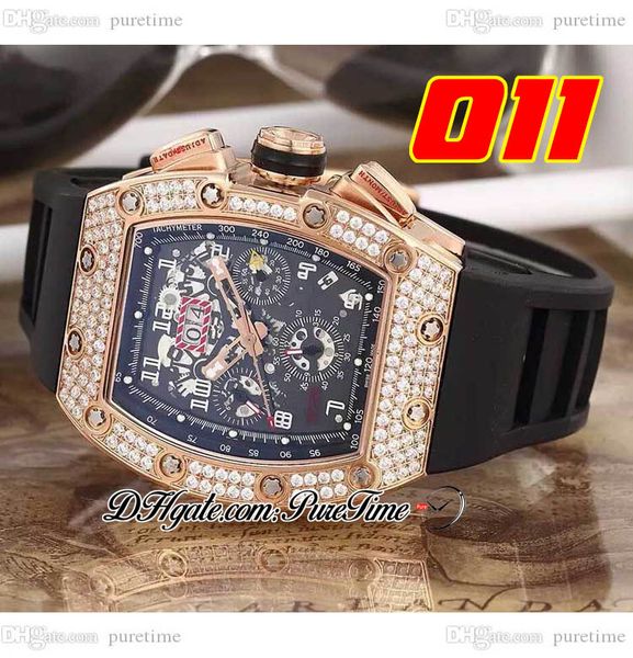 011 a21j automatic mens watch rose gold diamonds bezel skeleton dial big date black rubber strap 5 styles watches puretime e5, Slivery;brown
011 a21j automatic mens watch rose gold diamonds bezel skeleton dial big date black rubber strap 5 styles watches puretime e5, Slivery;brown