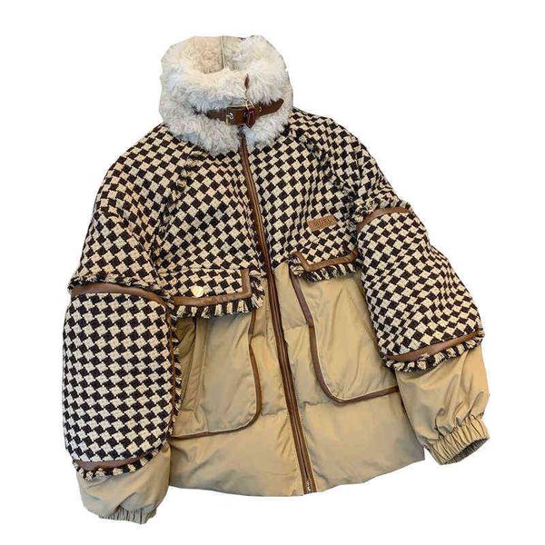 women's down parkas kbat winter oversized woolen tweed patchwork jacket women windproof basic jacket women coat warm down parka oversiz, Black
women's down parkas kbat winter oversized woolen tweed patchwork jacket women windproof basic jacket women coat warm down parka oversiz, Black