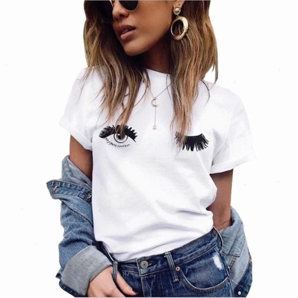 womens clothing factory price eyelash printed short sleeve ladies casual, White
womens clothing factory price eyelash printed short sleeve ladies casual, White