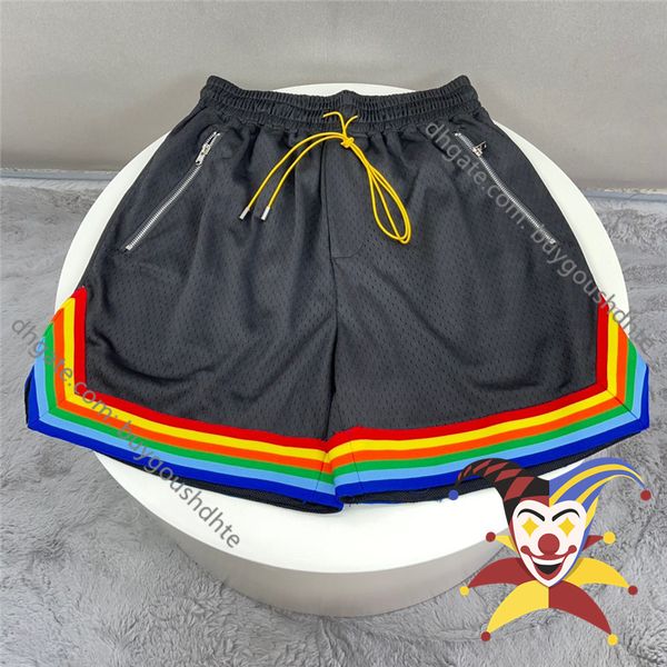 rainbow stripes mesh rhude shorts men women yellow drawstring rhude shorts breeches rd22, White;black
rainbow stripes mesh rhude shorts men women yellow drawstring rhude shorts breeches rd22, White;black