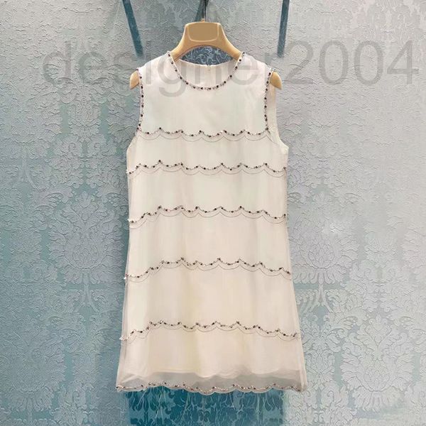 casual dresses designer miu sleeveless dress light extravagant skirt heavy industry embroidery nail bead diamond a-line slim women's ne, Black;gray
casual dresses designer miu sleeveless dress light extravagant skirt heavy industry embroidery nail bead diamond a-line slim women's ne, Black;gray