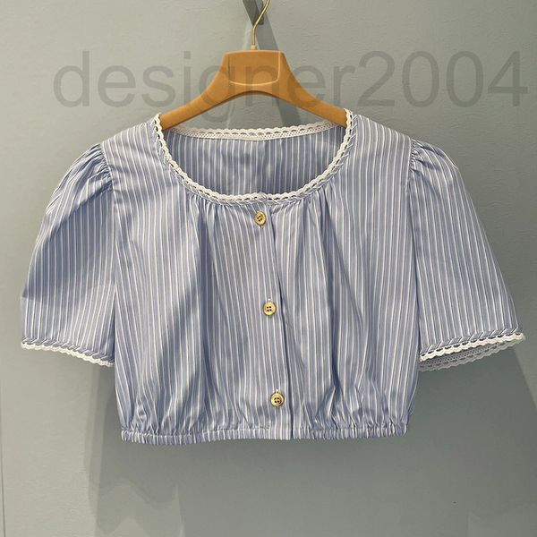 casual dresses designer miu home striped short shirt with navel exposed and waist closed versatile single breasted women's sleeve summe, Black;gray
casual dresses designer miu home striped short shirt with navel exposed and waist closed versatile single breasted women's sleeve summe, Black;gray