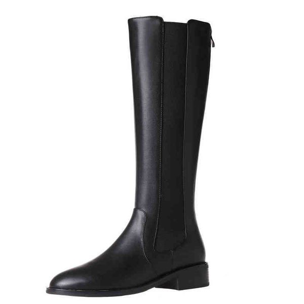 boots women knee high leather chelsea shoes black brown autumn winter brand luxury female low heels 220903
boots women knee high leather chelsea shoes black brown autumn winter brand luxury female low heels 220903