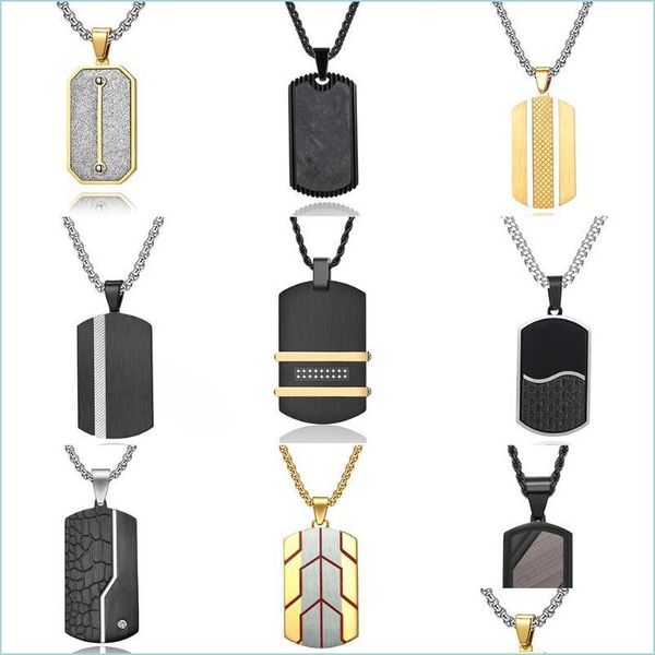 pendant necklaces pendant necklaces stainless steel dog tag necklace for men boyfriend charm link chain male punk jewelr yummyjewelry dhidf, Silver
pendant necklaces pendant necklaces stainless steel dog tag necklace for men boyfriend charm link chain male punk jewelr yummyjewelry dhidf, Silver