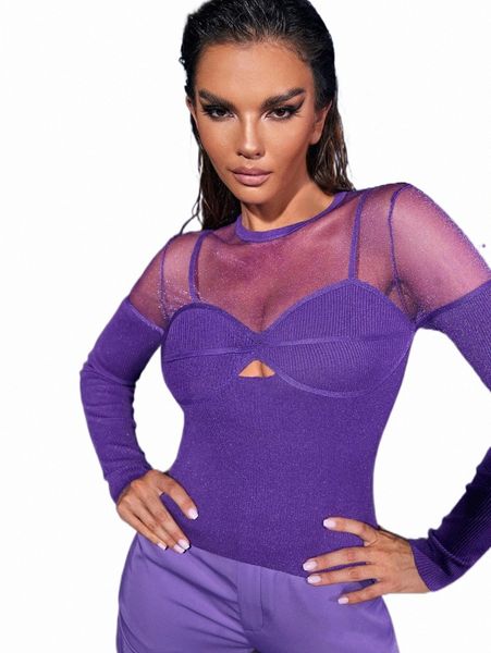 women's sweaters bae mesh insert cut out sweater x0es#, White;black 
women's sweaters bae mesh insert cut out sweater x0es#, White;black