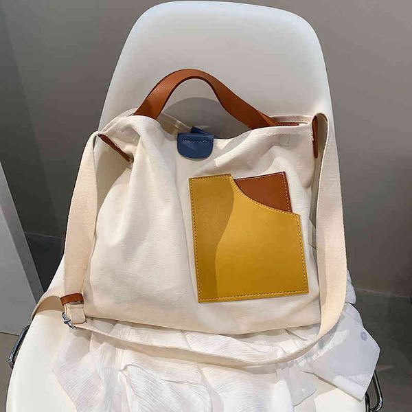 bags canvas bag women's 2022 autumn new portable tote simple color contrast casual messenger purses
bags canvas bag women's 2022 autumn new portable tote simple color contrast casual messenger purses