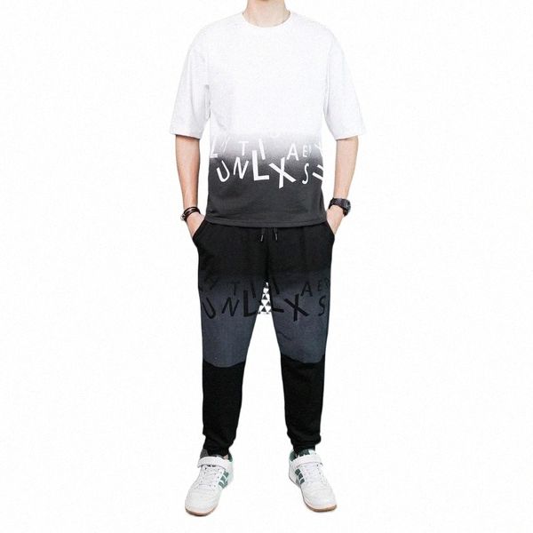 men's tracksuits men's tracksuits summer men's gradient short sleeved t-shirt trousers casual suit korean trend two-piece set, Gray
men's tracksuits men's tracksuits summer men's gradient short sleeved t-shirt trousers casual suit korean trend two-piece set, Gray