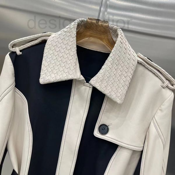 women's leather & faux designer autumn and winter 2021 temperament color contrast sheep skin patchwork trench coat slim long female fq7, Black
women's leather & faux designer autumn and winter 2021 temperament color contrast sheep skin patchwork trench coat slim long female fq7, Black