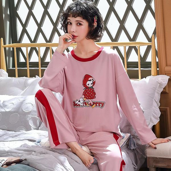autumn 100 full cotton pajamas womens sleepwear set women pyjamas strawberry, Black;red
autumn 100 full cotton pajamas womens sleepwear set women pyjamas strawberry, Black;red