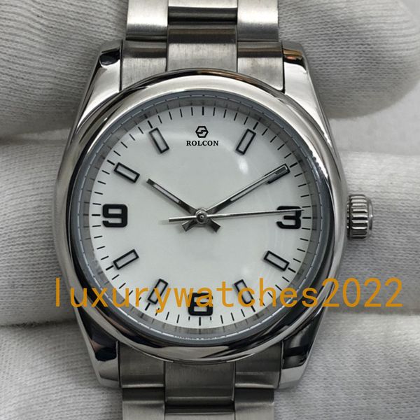 luxury watch 36mm white arab number dial ref.116000 sapphire glass stainless steel mechanical automatic 2813 movement super quality wristwat, Slivery;brown
luxury watch 36mm white arab number dial ref.116000 sapphire glass stainless steel mechanical automatic 2813 movement super quality wristwat, Slivery;brown