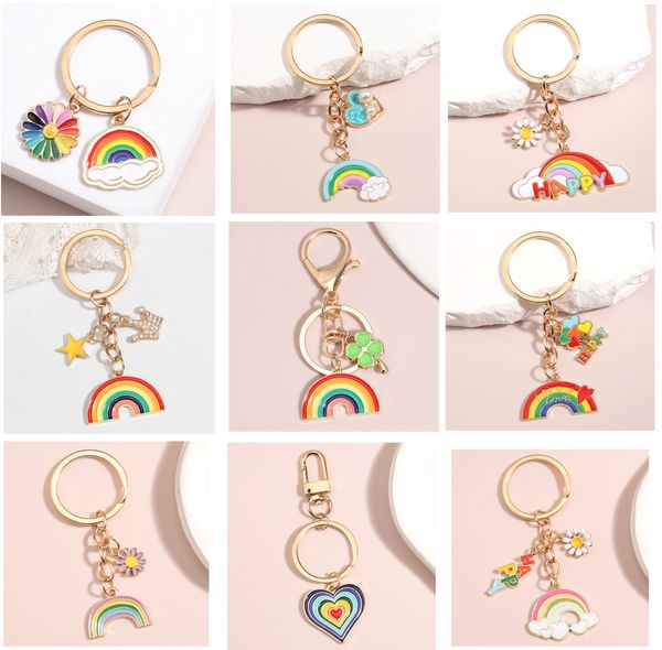 cute rainbow cloud keychain smile face key ring enamel key chains for women girls handbag, Silver
cute rainbow cloud keychain smile face key ring enamel key chains for women girls handbag, Silver
