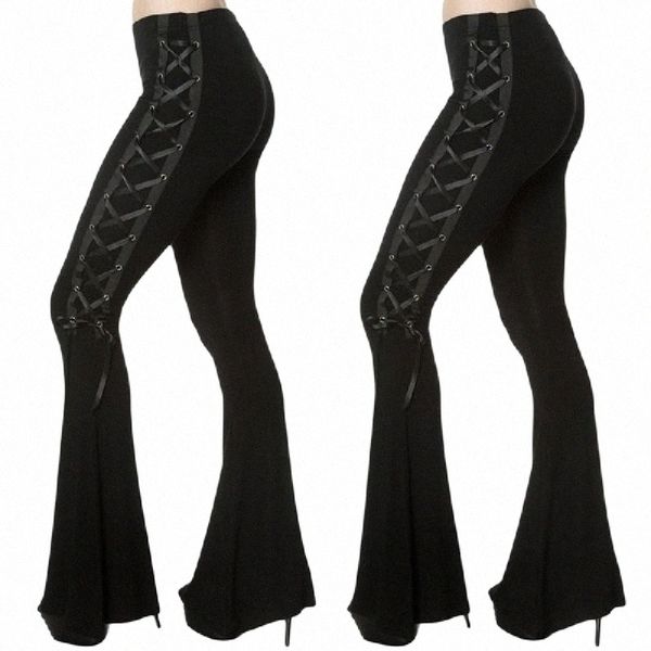 women's pants & capris woman pants gothic punk style wide leg pant high waist stretch lace flared trousers strap design spring women bo, Black;white
women's pants & capris woman pants gothic punk style wide leg pant high waist stretch lace flared trousers strap design spring women bo, Black;white