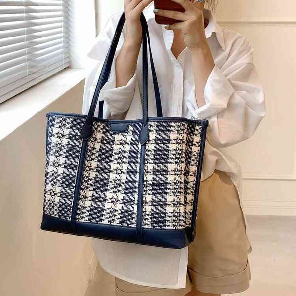 bags canvas plaid bag women's new trend one shoulder underarm carrying large capacity tote bag purses
bags canvas plaid bag women's new trend one shoulder underarm carrying large capacity tote bag purses
