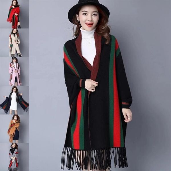 shawl winter fashion warm striped ponchos and capes for women oversized shawls and wraps cardigan pashmina female bufanda mujer y201024315w, Blue;gray
shawl winter fashion warm striped ponchos and capes for women oversized shawls and wraps cardigan pashmina female bufanda mujer y201024315w, Blue;gray