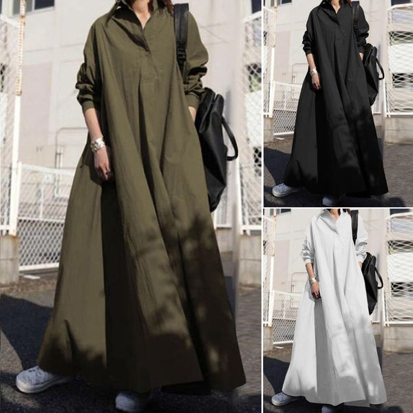 casual dresses japanese autumn and winter new long-sleeved large swing solid color cotton and linen retro ethnic style loose a line dress, Black;gray
casual dresses japanese autumn and winter new long-sleeved large swing solid color cotton and linen retro ethnic style loose a line dress, Black;gray