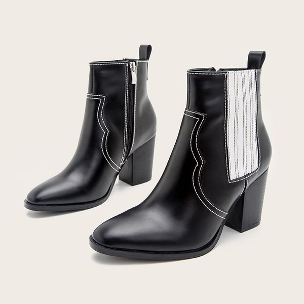 ladies ankle boots for women 2022 chelsea boot thick high heel round toe martin booties women's leather shoes, Black
ladies ankle boots for women 2022 chelsea boot thick high heel round toe martin booties women's leather shoes, Black