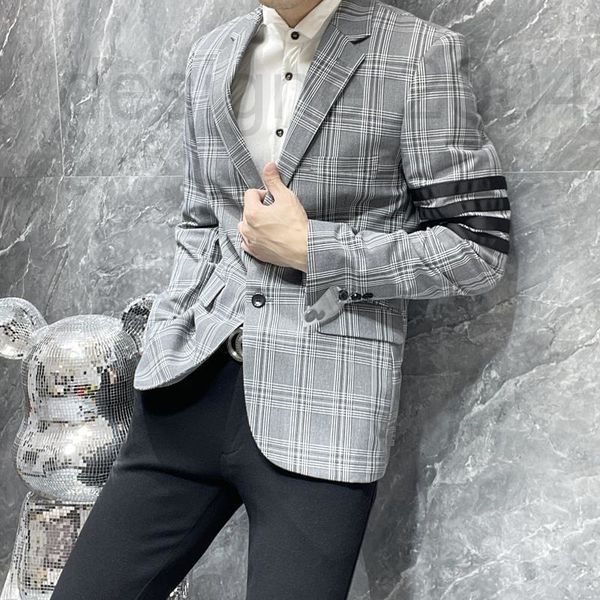 men's suits & blazers designer european fashion brand tb suit men's coat autumn and winter 2022 new lattice four bar slim business, White;black
men's suits & blazers designer european fashion brand tb suit men's coat autumn and winter 2022 new lattice four bar slim business, White;black