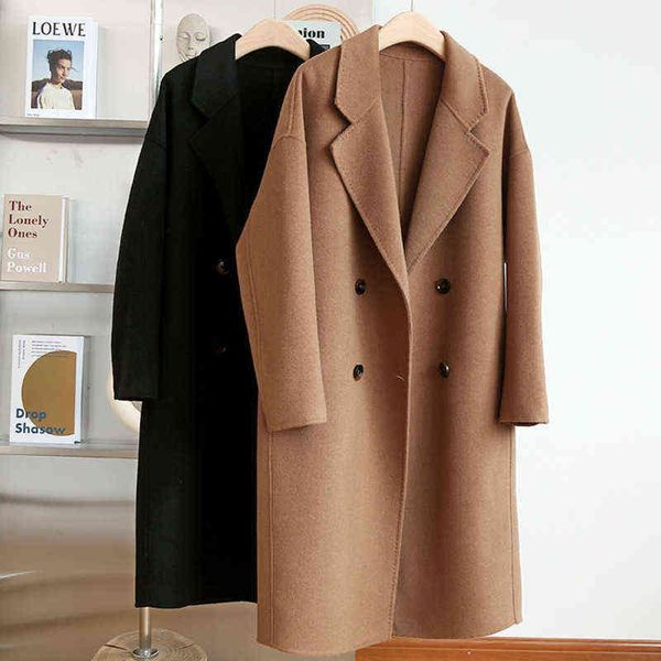 women's down parkas autumn winter women classic wool coat turn down collar double breasted drop shoulder sleeve oversize coats 100% woo, Black
women's down parkas autumn winter women classic wool coat turn down collar double breasted drop shoulder sleeve oversize coats 100% woo, Black
