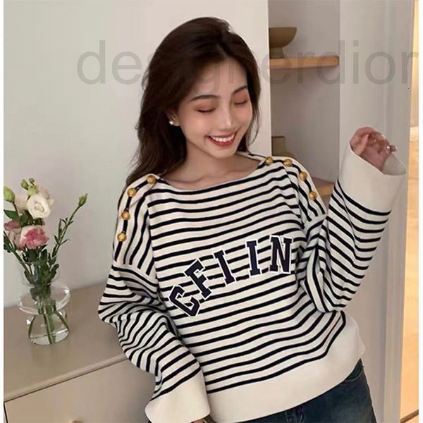 women's sweaters designer ce home letter embroidery stripe knitting one shoulder long sleeve loose sweater lazy wind autumn winter 22 0, White;black
women's sweaters designer ce home letter embroidery stripe knitting one shoulder long sleeve loose sweater lazy wind autumn winter 22 0, White;black