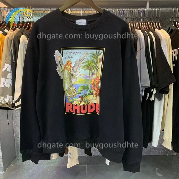 2022fw 100% cotton black apricot splicing rhude hoodie men women heavy fabric angel with gods help rhude sweatshirts loose
2022fw 100% cotton black apricot splicing rhude hoodie men women heavy fabric angel with gods help rhude sweatshirts loose