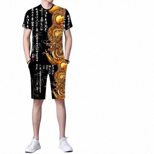 men's tracksuits men's tracksuits summer chinese style men's 3d golden dragon print short-sleeved t-shirt shorts 2-piece loos, Gray
men's tracksuits men's tracksuits summer chinese style men's 3d golden dragon print short-sleeved t-shirt shorts 2-piece loos, Gray