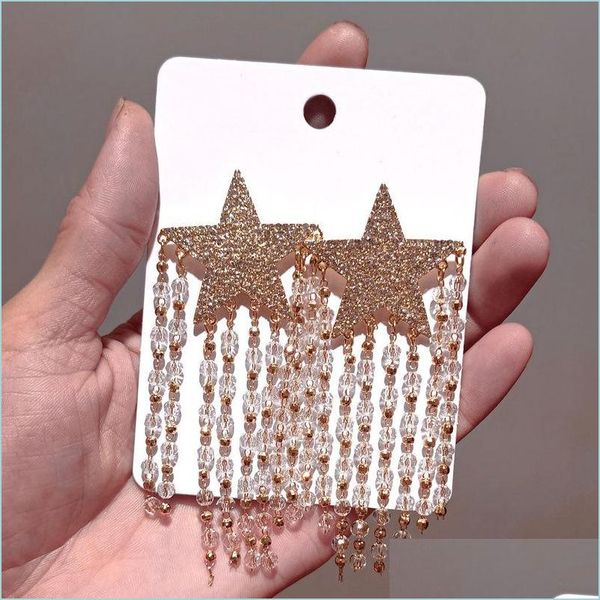 charm rhinestone five-pointed star crystal tassel charm jewelry earrings sterling sier needle korean fashion internet ce yummyjewelry dh1qx, Golden
charm rhinestone five-pointed star crystal tassel charm jewelry earrings sterling sier needle korean fashion internet ce yummyjewelry dh1qx, Golden