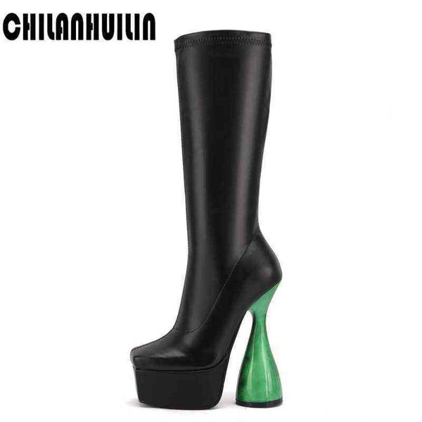 boot fashion style autumn winter elastic microfiber shoe woman knee high super heel black thick platform long 220805
boot fashion style autumn winter elastic microfiber shoe woman knee high super heel black thick platform long 220805