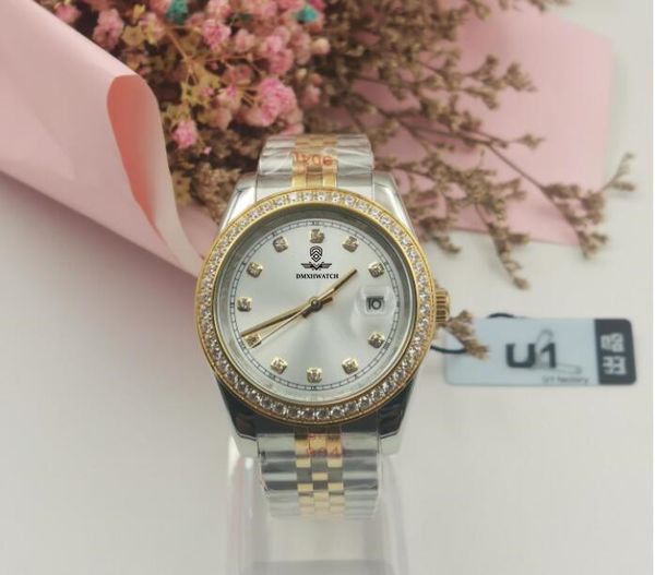 new style woman watch 36mm automatic mechanical watches stainless steel diamond bezel lady watcs waterproof luminous wristwatches, Slivery;brown
new style woman watch 36mm automatic mechanical watches stainless steel diamond bezel lady watcs waterproof luminous wristwatches, Slivery;brown