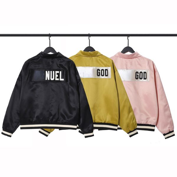 22ss fog jacket mens coat essential letter embroidered baseball jackets silk shirt suit men women hip hop cardigan coats, Black;brown
22ss fog jacket mens coat essential letter embroidered baseball jackets silk shirt suit men women hip hop cardigan coats, Black;brown