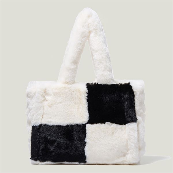 luxury faux fur bag women handbags 2022 fashion designer assorted colors plush ladies tote shoulder bags female large capacity shopper purse, Black;red
luxury faux fur bag women handbags 2022 fashion designer assorted colors plush ladies tote shoulder bags female large capacity shopper purse, Black;red