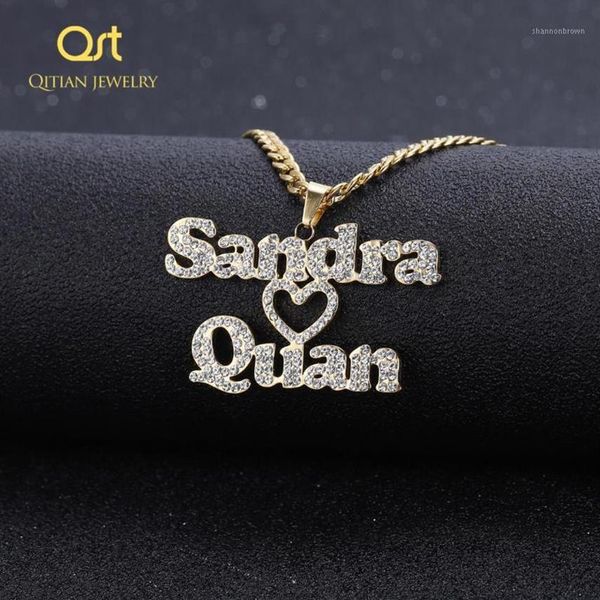 pendant necklaces personalized custom iced out double name necklace love heart choker thick chain handwriting nameplate couple jew253o, Silver
pendant necklaces personalized custom iced out double name necklace love heart choker thick chain handwriting nameplate couple jew253o, Silver