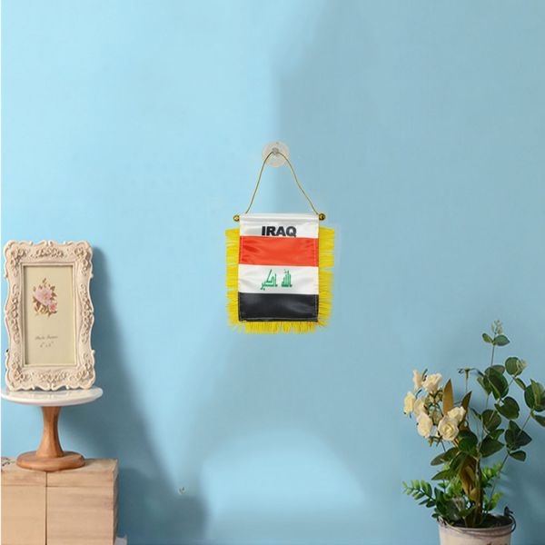 iraq mini flag banner 10x15 cm premium polyester pennant with suction cup for home office door decor
iraq mini flag banner 10x15 cm premium polyester pennant with suction cup for home office door decor