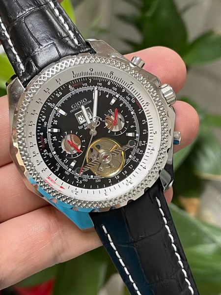 0 men automatic mechanical watch silver black blue leather tourbillion, Slivery;brown
0 men automatic mechanical watch silver black blue leather tourbillion, Slivery;brown