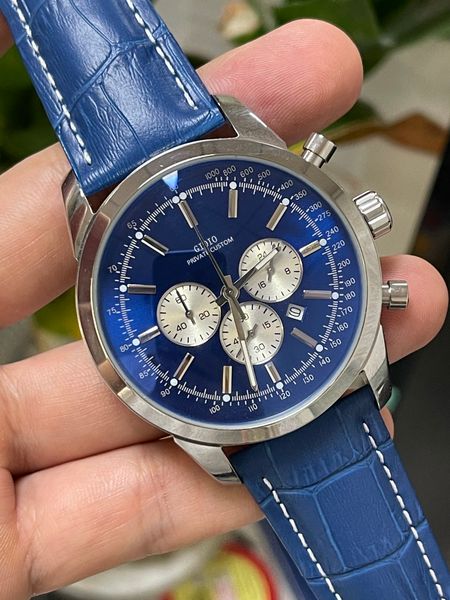 mens quartz chronograph watch black blue leather980484514849884115080, Slivery;brown
mens quartz chronograph watch black blue leather980484514849884115080, Slivery;brown