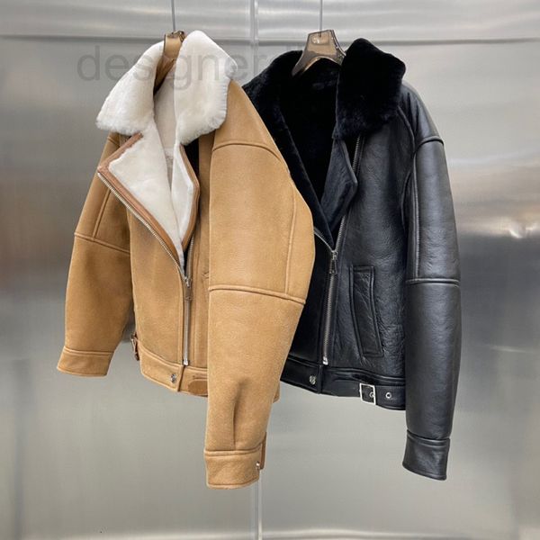 women's jackets designer family b's 2021 winter new leather wool fur integrated temperament luxurious lapel coat female vf3r, Black;brown
women's jackets designer family b's 2021 winter new leather wool fur integrated temperament luxurious lapel coat female vf3r, Black;brown