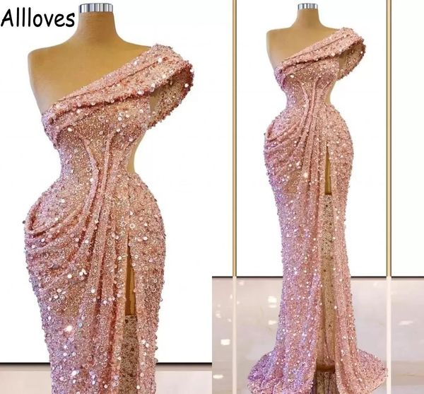 pink sequined shiny prom dresses mermaid one shoulder ruched high split evening celebrity gowns sweep train arabic aso ebi formal occasion r, Black
pink sequined shiny prom dresses mermaid one shoulder ruched high split evening celebrity gowns sweep train arabic aso ebi formal occasion r, Black