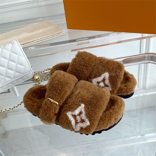 ladies lamb wool flat bottom slipper sandals fur all-in-one muffin thick bottom slippers, Black
ladies lamb wool flat bottom slipper sandals fur all-in-one muffin thick bottom slippers, Black