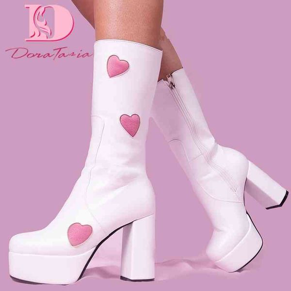boots doratasia 2022 autumn new luxury mature boots women platform square toe thick high heels mid calf boots sweet cool shoes woman 220903, Black
boots doratasia 2022 autumn new luxury mature boots women platform square toe thick high heels mid calf boots sweet cool shoes woman 220903, Black