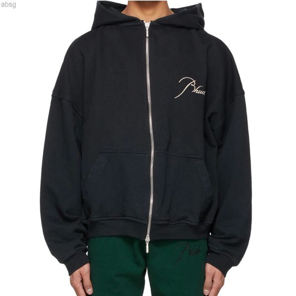 hoodie mens and womens sweater rhude high street zipper letter embroidery hooded jacket sweatshirt, Black
hoodie mens and womens sweater rhude high street zipper letter embroidery hooded jacket sweatshirt, Black