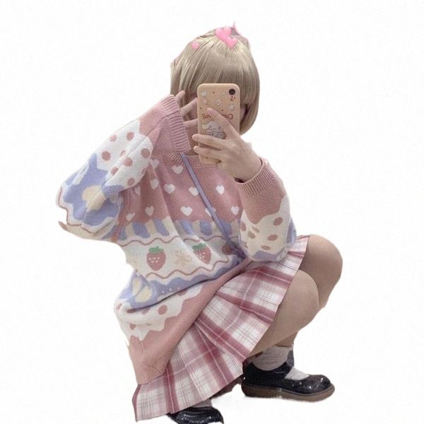 women's sweaters women's sweaters pink cartoon strawberry embroidery sweet style knitted pullovers women 2021 winter thick warm sw, White;black
women's sweaters women's sweaters pink cartoon strawberry embroidery sweet style knitted pullovers women 2021 winter thick warm sw, White;black