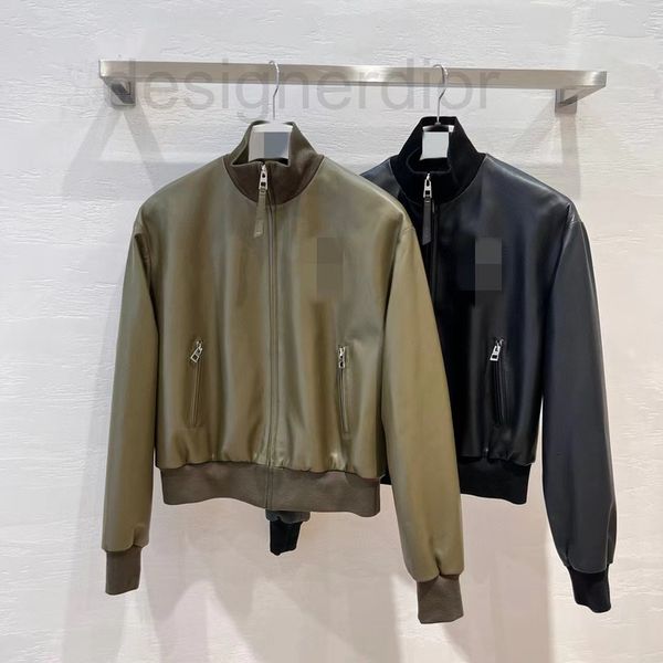 women's leather & faux designer roe weil 2022 early autumn new baseball leather jacket sheepskin versatile aging stand collar coat wome, Black
women's leather & faux designer roe weil 2022 early autumn new baseball leather jacket sheepskin versatile aging stand collar coat wome, Black