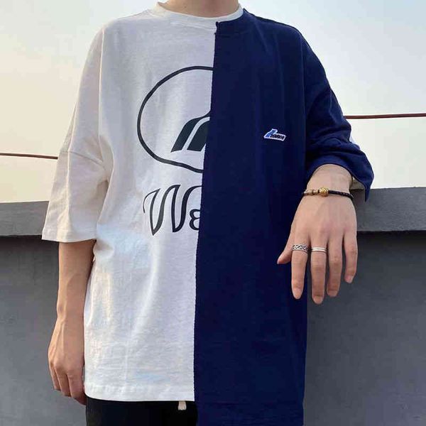 welldone men's t shirt two-color stitching irregular short sleeve loose half tested t-shirt brand shirts loose casual fashion shirts hi, White;black
welldone men's t shirt two-color stitching irregular short sleeve loose half tested t-shirt brand shirts loose casual fashion shirts hi, White;black
