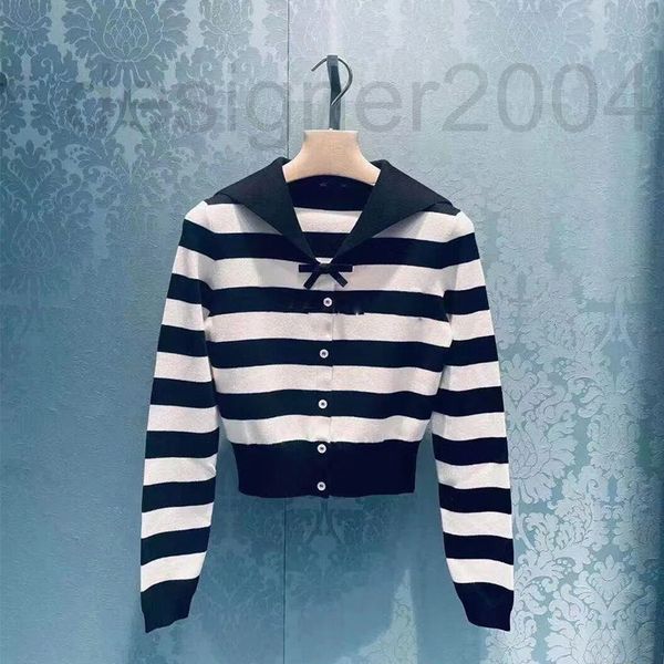 women's sweaters designer autumn and winter 2022 miu family navy collar bow stripe short fashion knitted cardigan long sleeve small coa, White;black
women's sweaters designer autumn and winter 2022 miu family navy collar bow stripe short fashion knitted cardigan long sleeve small coa, White;black