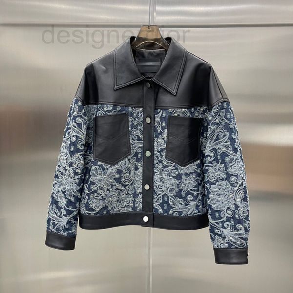 women's leather & faux designer in autumn and winter of 2021 xiangjia's new leather coat cowboy splicing loose casual aging popula, Black
women's leather & faux designer in autumn and winter of 2021 xiangjia's new leather coat cowboy splicing loose casual aging popula, Black