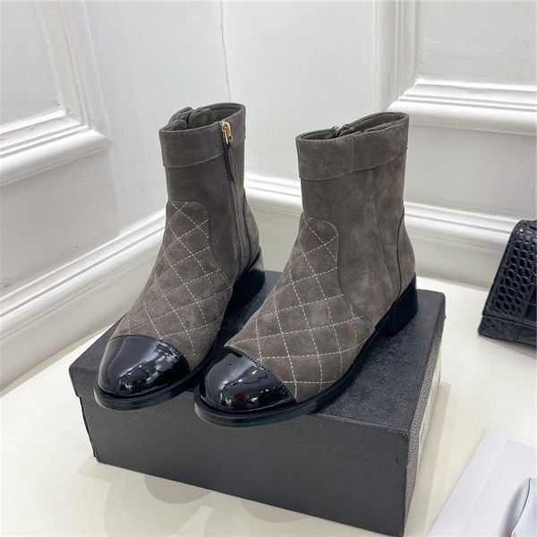 classic rhombus element ankle boots autumn and winter must-have stitching contrast color low-heeled casual nude boot, Black
classic rhombus element ankle boots autumn and winter must-have stitching contrast color low-heeled casual nude boot, Black