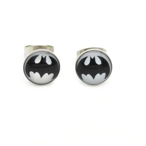 black batman ear stud hero surgical steel studs earrings 8mm whole ear pin popular design178d, Golden;silver
black batman ear stud hero surgical steel studs earrings 8mm whole ear pin popular design178d, Golden;silver