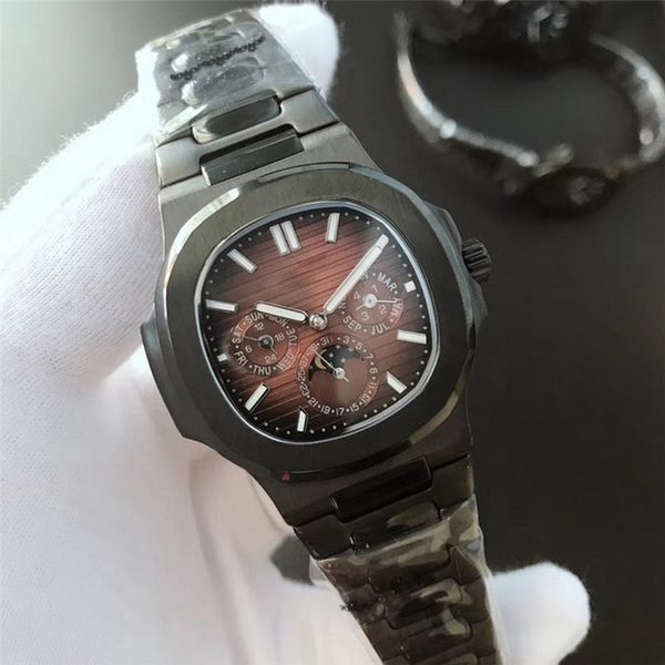 17 styles pp luxury watch black case brown dial na-utilus 40mm men aaa automatic mechanical watches 5711 clock stainless steel calendar all, Slivery;brown
17 styles pp luxury watch black case brown dial na-utilus 40mm men aaa automatic mechanical watches 5711 clock stainless steel calendar all, Slivery;brown